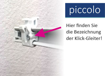 Klickgleiter Piccolo Schiene - wo finde ich das passende Teil!